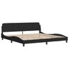 vidaXL Estructura de cama sin colch&oacute;n Hanko terciopelo negro 200x200 cm