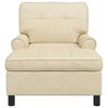 vidaXL Sill&oacute;n reclinable con coj&iacute;n Crema 91 x 157 x 91 cm tela