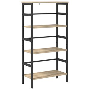 vidaXL Estante de libros 3 niveles 60 x 29,5 x 115 cm Roble Sonoma