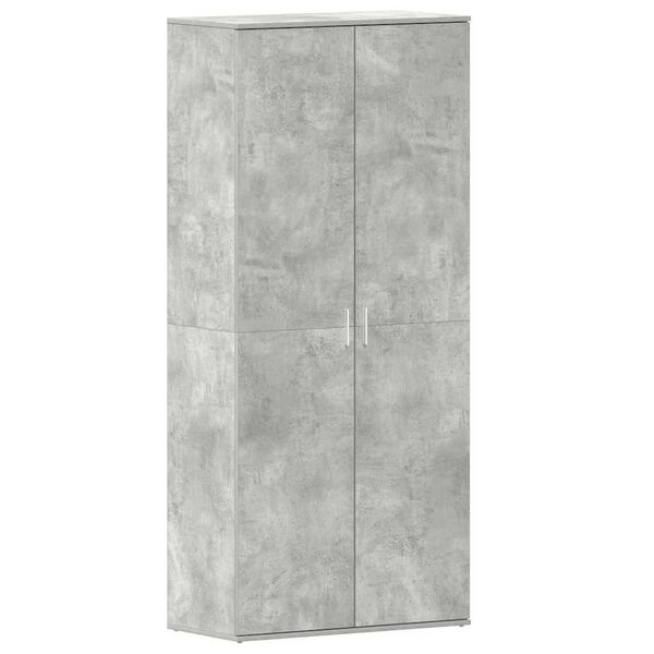 vidaXL Armario Zapatero con estante Gris Concreto 80 x 39 x 178 cm