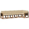 vidaXL Conjunto de sof&aacute;s de exterior con coj&iacute;n 6 pcs Natural y Beige