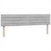 vidaXL Cama box spring con colch&oacute;n terciopelo gris claro 180x210 cm