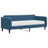 vidaXL Sof&aacute; cama con colch&oacute;n terciopelo azul 90x200 cm