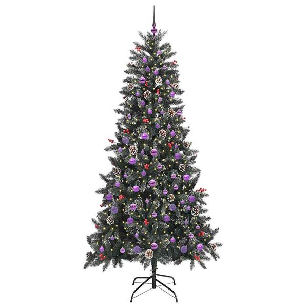 vidaXL &Aacute;rbol de Navidad artificial Verde 240 cm PVC, Pl&aacute;stico y Acero