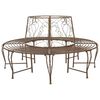 vidaXL Banco de &Aacute;rbol 8-N&uacute;mero de plazas &Oslash; 160 x 89 cm Acero