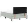 vidaXL Cama Box Spring LED con LED Gris Claro 120 x 200 cm Terciopelo