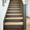 vidaXL Pelda&ntilde;os de escalera 8 uds madera maciza roble sin tratar