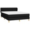 vidaXL Cama box spring con colch&oacute;n tela negro 140x200 cm