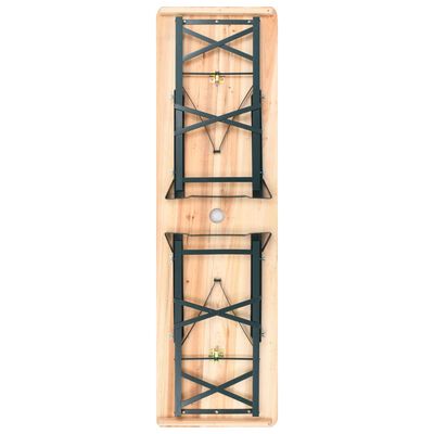 vidaXL Mesa de jardín plegable madera de pino 169x50x75/105 cm