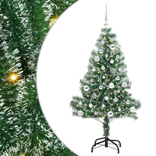 vidaXL &Aacute;rbol de Navidad Artificial Nevado con Luz LED Verde y 150 cm