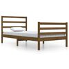 vidaXL Estructura cama sin colch&oacute;n madera pino marr&oacute;n miel 100x200 cm