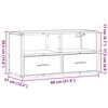 vidaXL Mueble TV madera ingenier&iacute;a y metal marr&oacute;n roble 80x31x39,5 cm