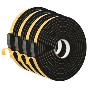 vidaXL Cinta de espuma autoadhesiva 4 uds. Negro 15mm x 5m Espuma CR