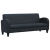 vidaXL Sof&aacute; 3 plazas cuero artificial negro