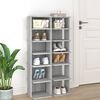 vidaXL Zapateros 2 uds madera contrachapada gris Sonoma 27,5x27x102 cm