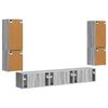 vidaXL Conjunto de mueble de TV 4 pcs Gris Sonoma Madera de ingenier&iacute;a