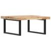 vidaXL Estante de lavabo de pared acero y madera maciza de acacia