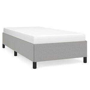 vidaXL Estructura de cama sin colch&oacute;n tela gris claro 80x200 cm
