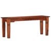 vidaXL Banco de madera maciza de acacia 110 cm