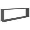 vidaXL Estantes cubo de pared 6 uds contrachapado gris 100x15x30 cm