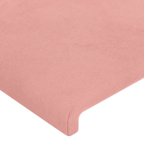 vidaXL Cabecero de cama rosa 90x5x118/128 cm Terciopelo