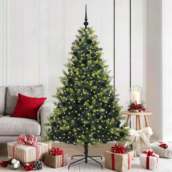 vidaXL &Aacute;rbol de Navidad Artificial Plegable 300 LEDs Verde 180 cm