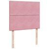vidaXL Cama box spring con colch&oacute;n terciopelo rosa 120x200 cm