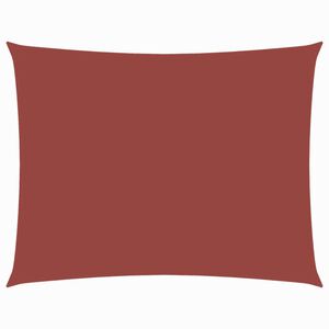 vidaXL Toldo de vela rectangular tela Oxford terracota 3,5x4,5 m