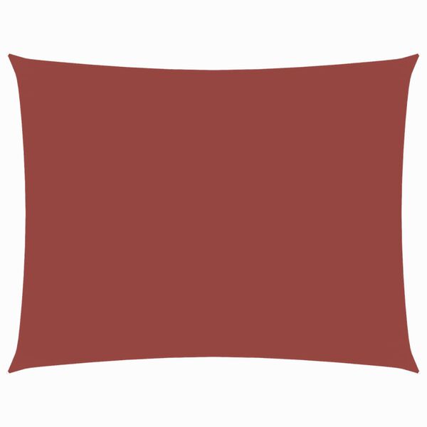 vidaXL Toldo de vela rectangular tela Oxford terracota 3,5x4,5 m