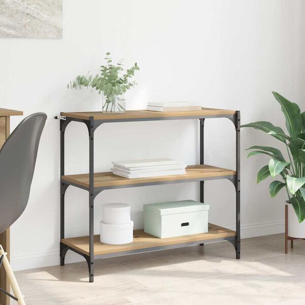 vidaXL Estanter&iacute;a para libros Roble artesanal 80 x 33 x 70,5 cm