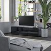 vidaXL Mueble TV madera contrachapada negro brillante 120x34x30 cm