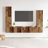vidaXL Conjunto de mueble de TV 4 piezas montado la pared madera vieja
