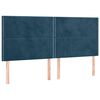 vidaXL Cama box spring con colch&oacute;n terciopelo azul oscuro 180x200 cm