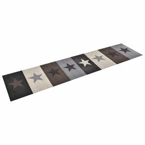 vidaXL Alfombra de cocina lavable Stars 60x300 cm