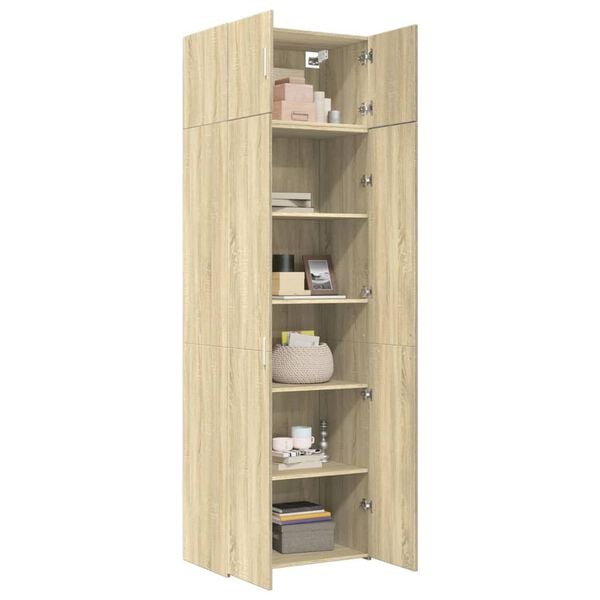 vidaXL Armario de madera de ingeniería roble Sonoma 70x42,5x225 cm