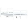 vidaXL Estructura de cama sin colch&oacute;n madera de pino blanco 160x200 cm