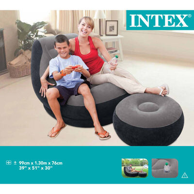 Intex Sillón inflable con puf Ultra Lounge Relax
