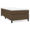 vidaXL Cama box spring con colch&oacute;n tela marr&oacute;n oscuro 90x200 cm