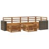 vidaXL Conjunto de Sof&aacute; Seccional 6 pcs Natural