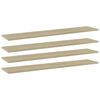 vidaXL Estante estanter&iacute;a 4uds contrachapada roble Sonoma 100x20x1,5cm