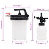 vidaXL Purgador de frenos blanco y negro 3 l