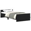 vidaXL Estructura de cama sin colch&oacute;n roble negro 75x190 cm