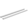 vidaXL Varilla para Armario 2 pcs Plateado 664 x 15 x 29 mm
