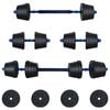 vidaXL Juego de Mancuernas 2 en 1 40kg Negro y azul