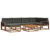 vidaXL Conjunto de sof&aacute;s de exterior 7 pcs Natural y Antracita