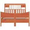 vidaXL Cama sin colch&oacute;n madera maciza pino marr&oacute;n cera 150x200 cm