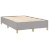 vidaXL Cama box spring con colch&oacute;n y LED tela gris claro 120x190 cm