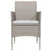 vidaXL Juego de comedor para jard&iacute;n 9 piezas con cojines beige y negro