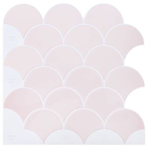 vidaXL Baldosa de Escama de Pescado 10 uds. Rosa claro 30 x 30 cm