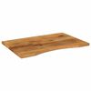 vidaXL Tablero de escritorio con curva madera mango rugosa 80x50x2,5cm